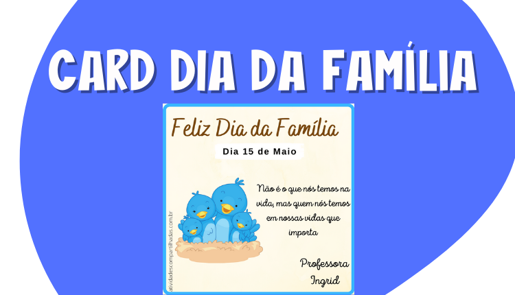 Card Dia da Família