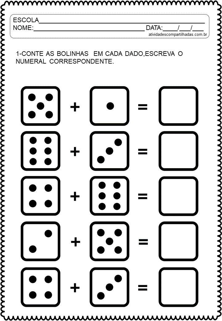 ATIVIDADES DE MATEMÁTICA - Atividades Compartilhadas