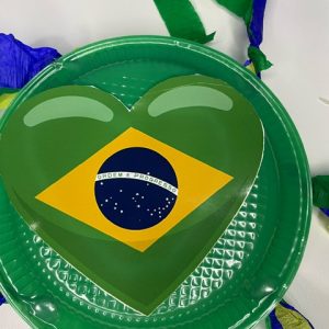 Pandeiro com a Bandeira do Brasil