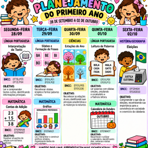 PLANEJAMENTO SEMANAL PRIMEIRO ANO-28/09 Á 02/10