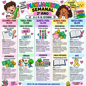PLANEJAMENTO SEMANAL  SEGUNDO ANO -14/09 A 18/09