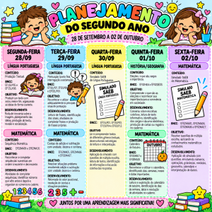PLANEJAMENTO SEMANAL  DO SEGUNDO ANO-28-09